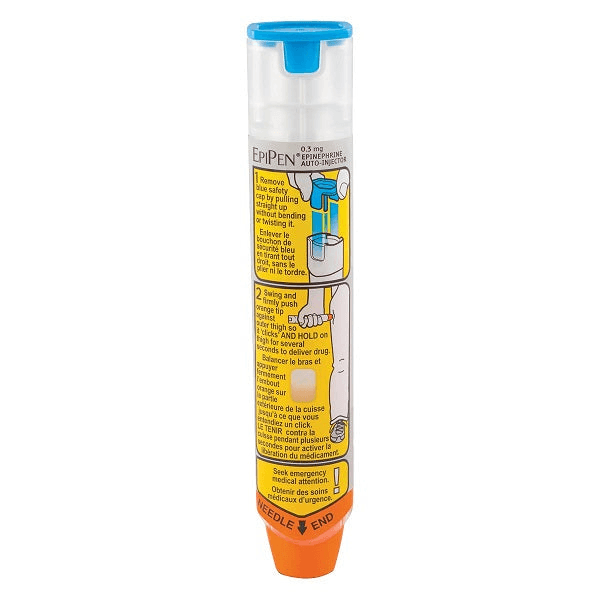EpiPen 0.3 mg epinephrine auto-injector with bilingual Canadian labelling